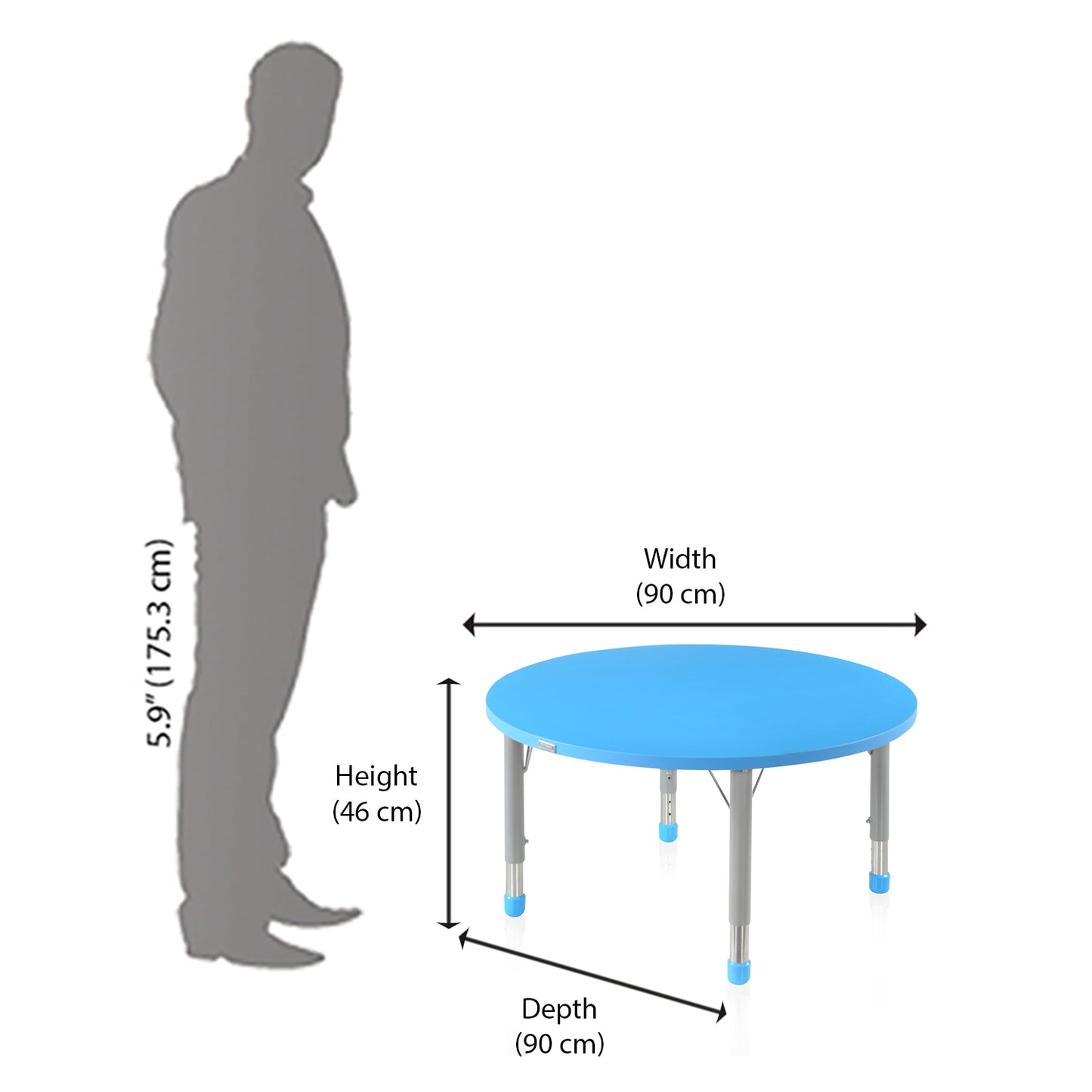 Orange Circle Kindergarten Desk